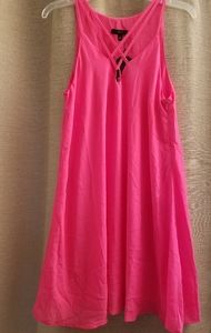 New! Very J hot pink swing dress, size M